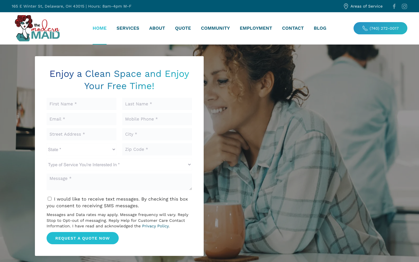 The Modern Maid old website